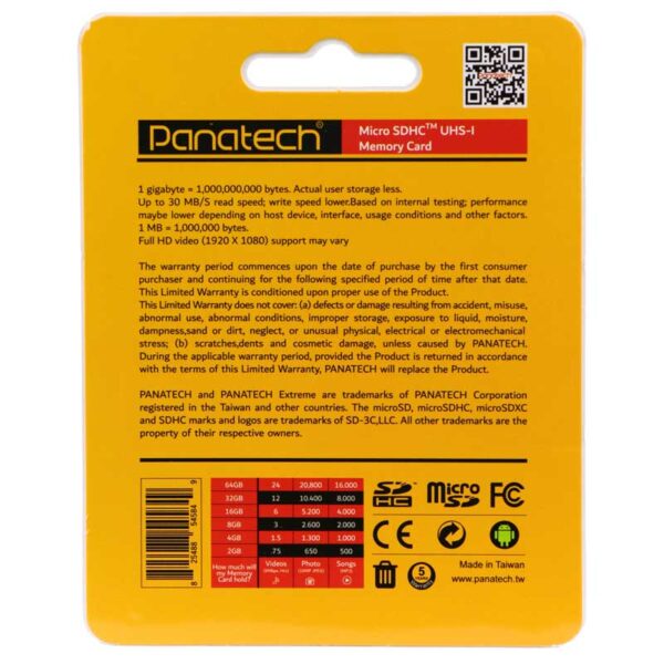 Panatech C10 Micro SD Card