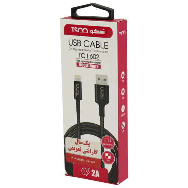 TSCO TCI602 2.0A 1m USB To Lightning Cable 1 1